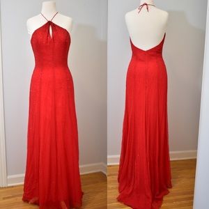 Contessa Couture Red formal Gown